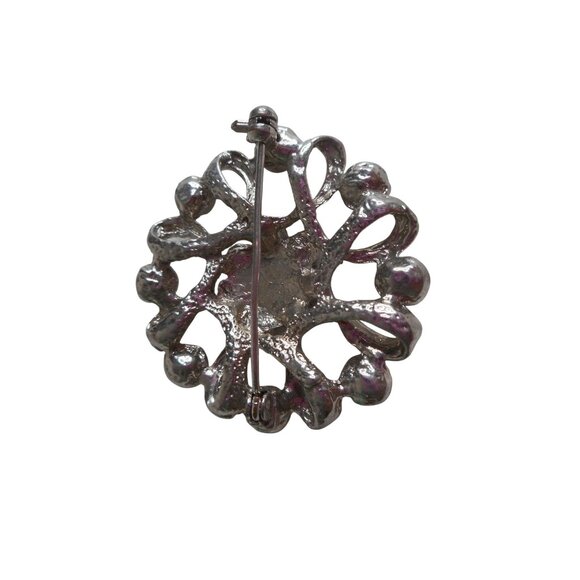 Vintage Estate Costume "Rhinestone" Silver Brooch Pin Jewelry  #3 - Picture 2 of 2